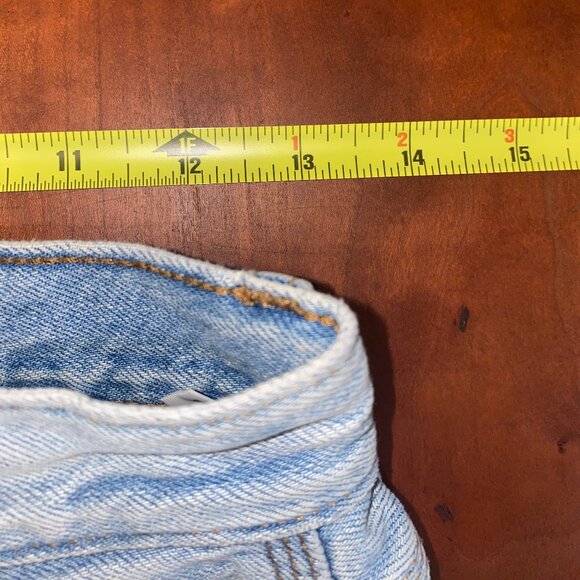 Madewell Light Wash Denim Midi Skirt with Front Slit - Picture 8 of 10